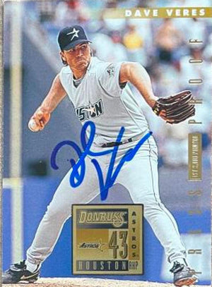 Dave Veres Signed 1996 Donruss Press Proofs Baseball Card - Houston Astros - PastPros