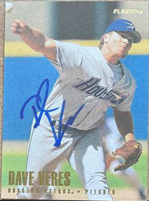 Dave Veres Signed 1996 Fleer Baseball Card - Houston Astros - PastPros