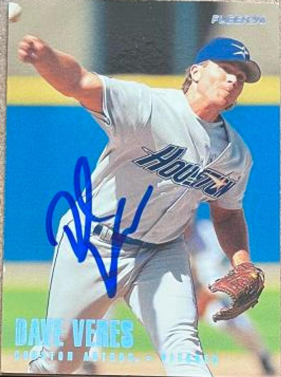 Dave Veres Signed 1996 Fleer Tiffany Baseball Card - Houston Astros - PastPros
