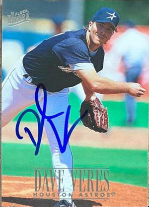 Dave Veres Signed 1996 Fleer Ultra Baseball Card - Houston Astros - PastPros