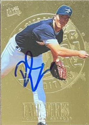 Dave Veres Signed 1996 Fleer Ultra Gold Medallion Baseball Card - Houston Astros - PastPros