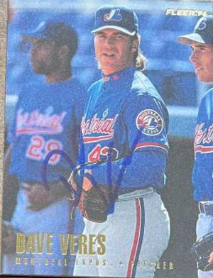 Dave Veres Signed 1996 Fleer Update Baseball Card - Montreal Expos - PastPros