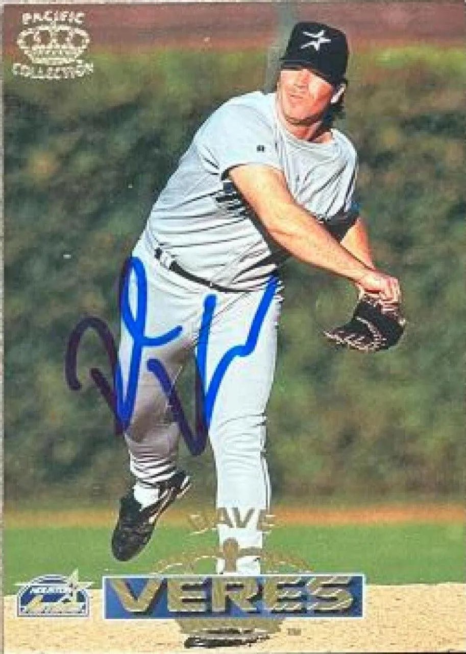 Dave Veres Signed 1996 Pacific Crown Collection Baseball Card - Houston Astros