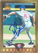 Dave Veres Signed 1996 Pacific Prism Invincible Baseball Card - Montreal Expos