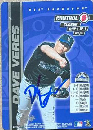 Dave Veres Signed 2000 MLB Showdown 1st Edition Baseball Card - Colorado Rockies - PastPros