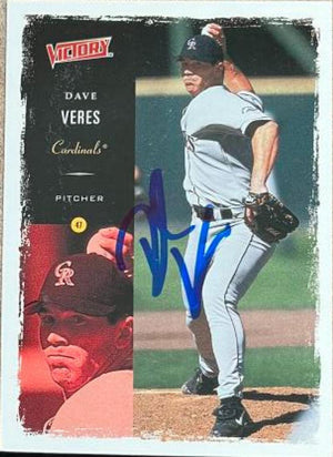 Dave Veres Signed 2000 Upper Deck Victory Baseball Card - St Louis Cardinals - PastPros