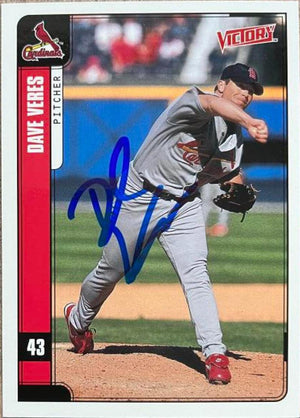 Dave Veres Signed 2001 Upper Deck Victory Baseball Card - St Louis Cardinals - PastPros