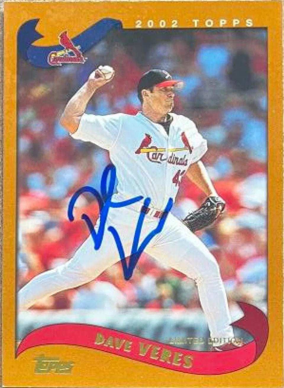 Dave Veres Signed 2002 Topps Limited Baseball Card - St Louis Cardinals