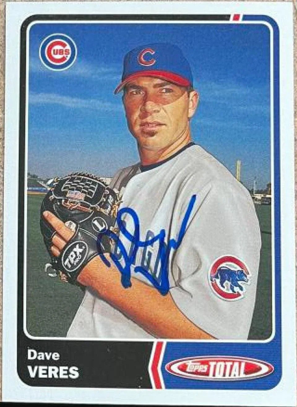 Dave Veres Signed 2003 Topps Total Baseball Card - Chicago Cubs