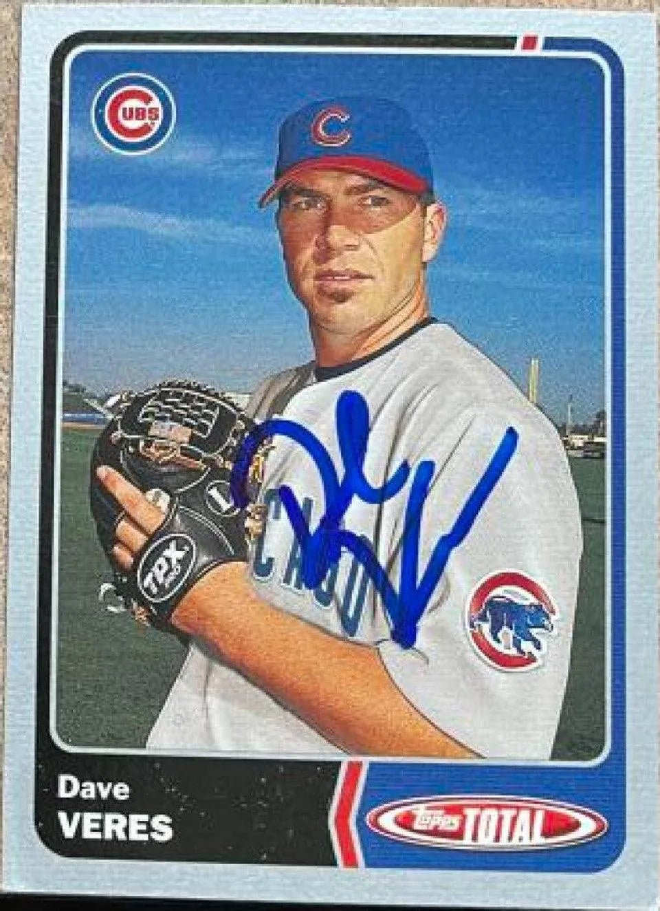 Dave Veres Signed 2003 Topps Total Silver Baseball Card - Chicago Cubs