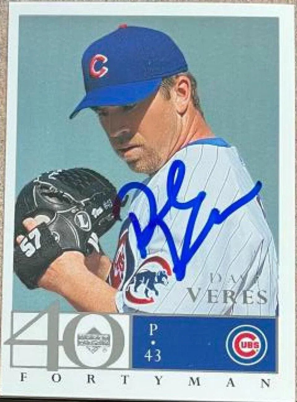 Dave Veres Signed 2003 Upper Deck 40-Man Baseball Card - Chicago Cubs