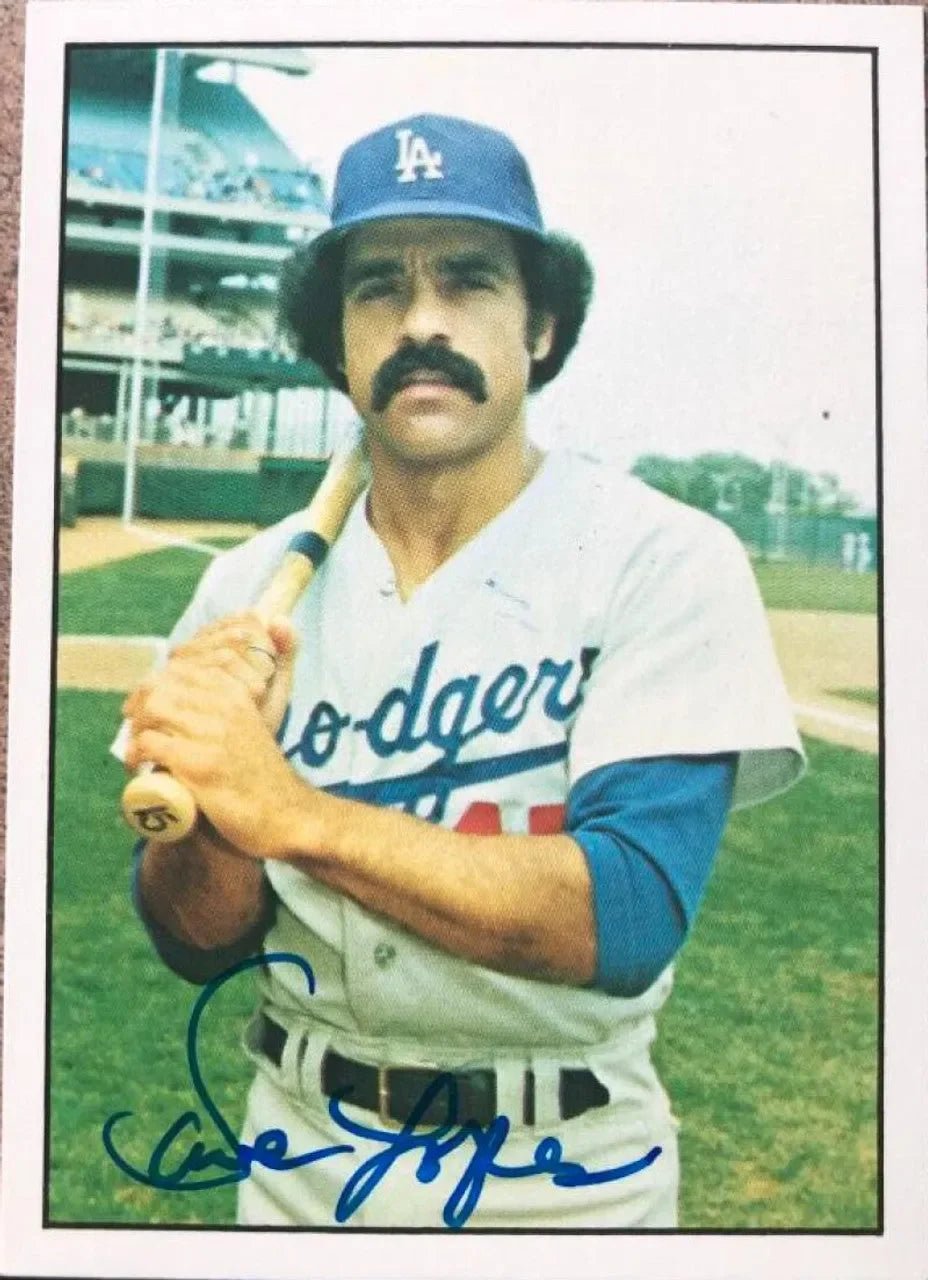 Davey Lopes Signed 1976 SSPC Baseball Card - Los Angeles Dodgers