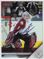 David Aebischer Signed 2005-06 Upper Deck Hockey Card - Colorado Avalanche