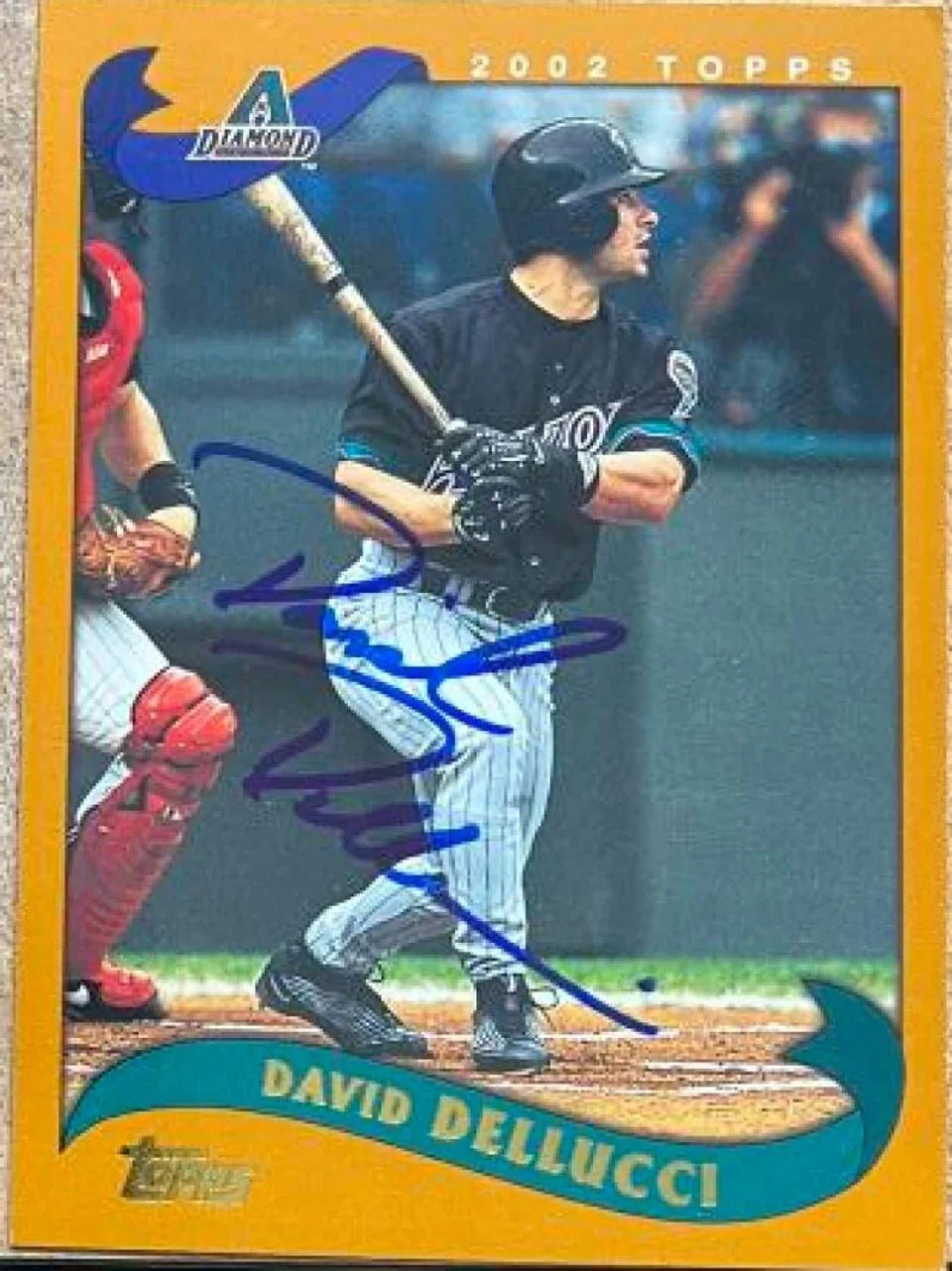 David Dellucci Signed 2002 Topps Baseball Card - Arizona Diamondbacks