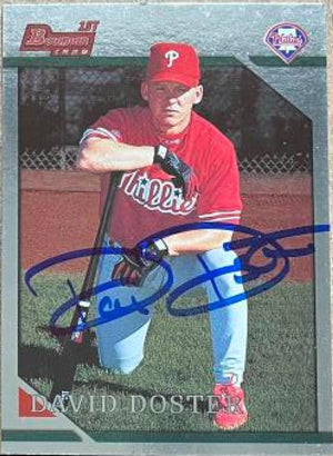 David Doster Signed 1996 Bowman Foil Baseball Card - Philadelphia Phillies - PastPros