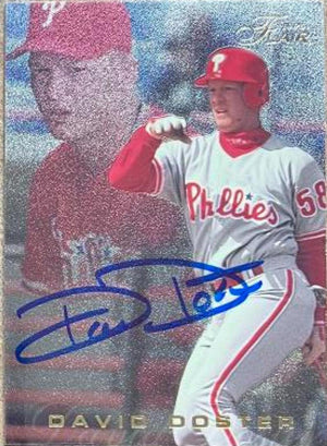David Doster Signed 1996 Flair (Silver) Baseball Card - Philadelphia Phillies - PastPros
