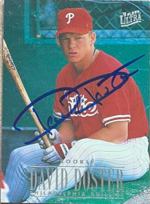 David Doster Signed 1996 Fleer Ultra Baseball Card - Philadelphia Phillies - PastPros