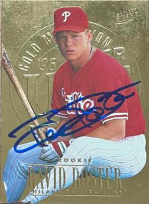 David Doster Signed 1996 Fleer Ultra Gold Medallion Baseball Card - Philadelphia Phillies - PastPros