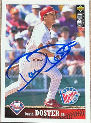 David Doster Signed 1997 Collector's Choice Baseball Card - Philadelphia Phillies - PastPros