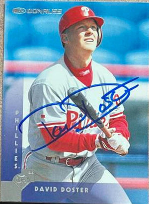 David Doster Signed 1997 Donruss Baseball Card - Philadelphia Phillies - PastPros