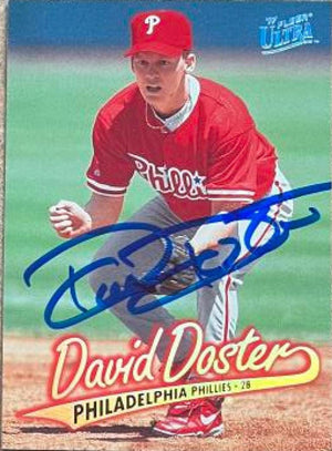 David Doster Signed 1997 Fleer Ultra Baseball Card - Philadelphia Phillies - PastPros
