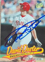 David Doster Signed 1997 Fleer Ultra Gold Medallion Baseball Card - Philadelphia Phillies