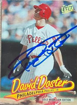 David Doster Signed 1997 Fleer Ultra Gold Medallion Baseball Card - Philadelphia Phillies