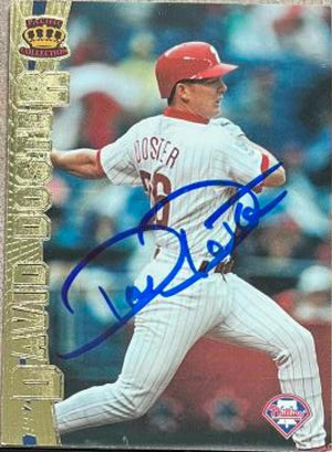 David Doster Signed 1997 Pacific Crown Collection Baseball Card - Philadelphia Phillies - PastPros