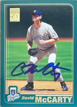 David McCarty Signed 2001 Topps Baseball Card - Kansas City Royals - PastPros