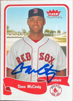 David McCarty Signed 2004 Fleer Tradition Baseball Card - Boston Red Sox - PastPros