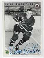 Dean Prentice Signed 1991-92 Ultimate Original Six Hockey Card - New York Rangers