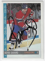 Denis Savard Signed 1992-93 O-Pee-Chee Hockey Card - Montreal Canadiens