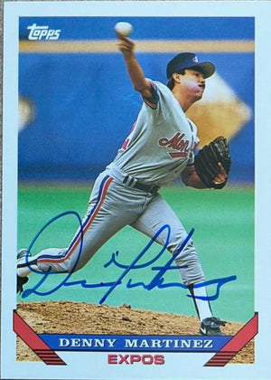 Dennis Martinez Signed 1993 Topps Baseball Card - Montreal Expos
