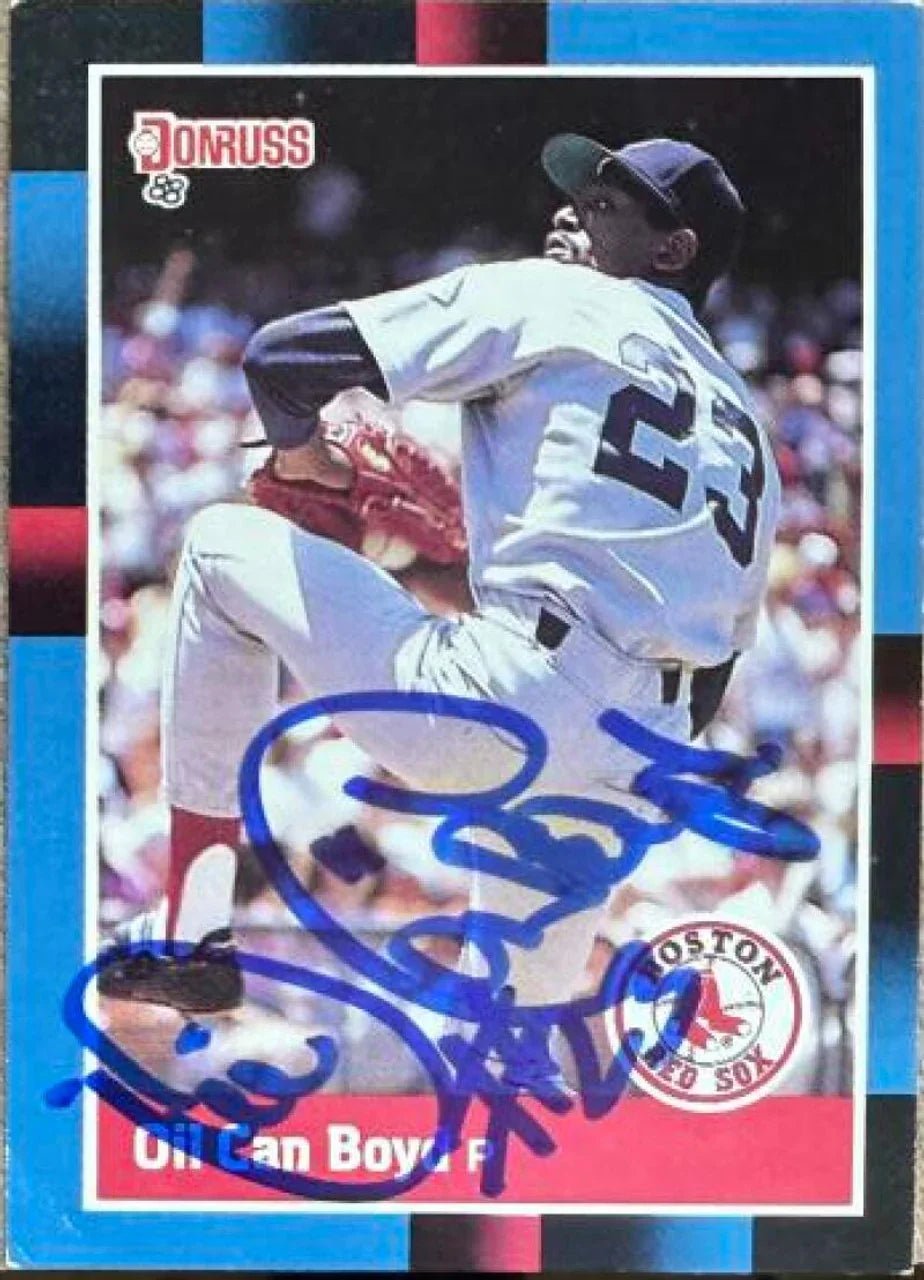 Dennis 'Oil Can' Boyd Signed 1988 Donruss Baseball Card - Boston Red Sox