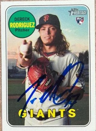 Dereck Rodriguez Signed 2018 Topps Heritage Baseball Card - San Francisco Giants