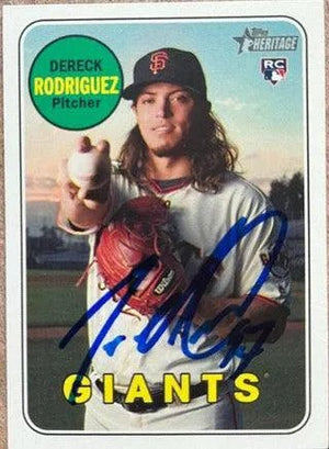 Dereck Rodriguez Signed 2018 Topps Heritage Baseball Card - San Francisco Giants