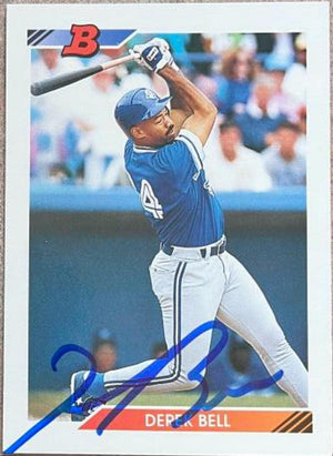 Derek Bell Signed 1992 Bowman Baseball Card - Toronto Blue Jays - PastPros