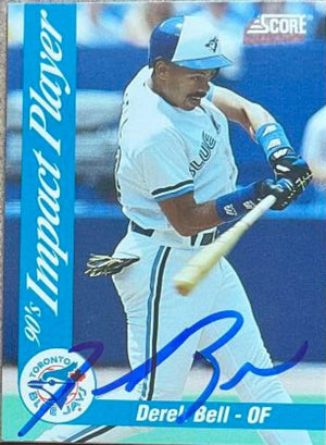 Derek Bell Signed 1992 Score 90s Impact Players Baseball Card - Toronto Blue Jays - PastPros