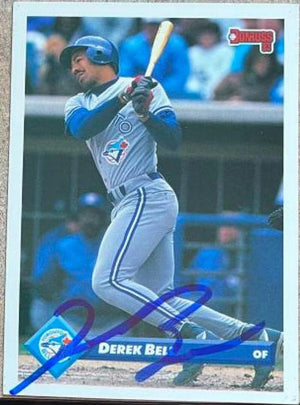 Derek Bell Signed 1993 Donruss Baseball Card - Toronto Blue Jays