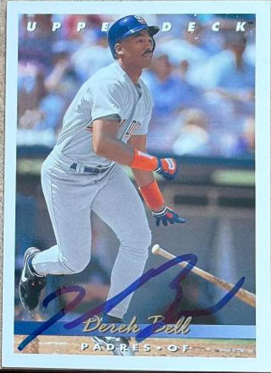 Derek Bell Signed 1993 Upper Deck Baseball Card - San Diego Padres