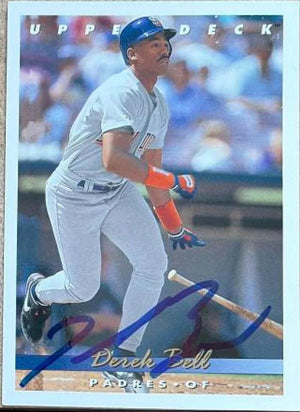 Derek Bell Signed 1993 Upper Deck Baseball Card - San Diego Padres