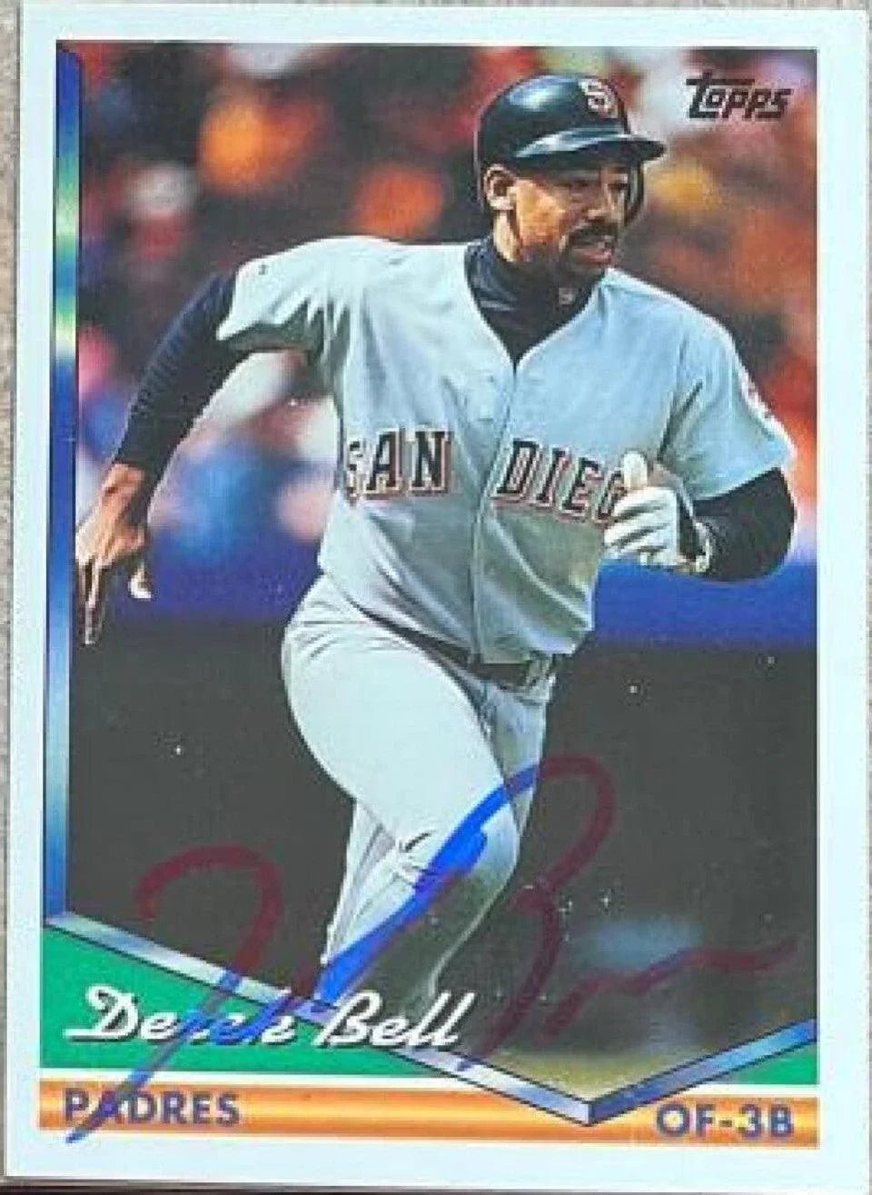 Derek Bell Signed 1994 Topps Baseball Card - San Diego Padres