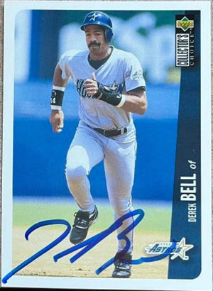 Derek Bell Signed 1996 Collector's Choice Baseball Card - Houston Astros