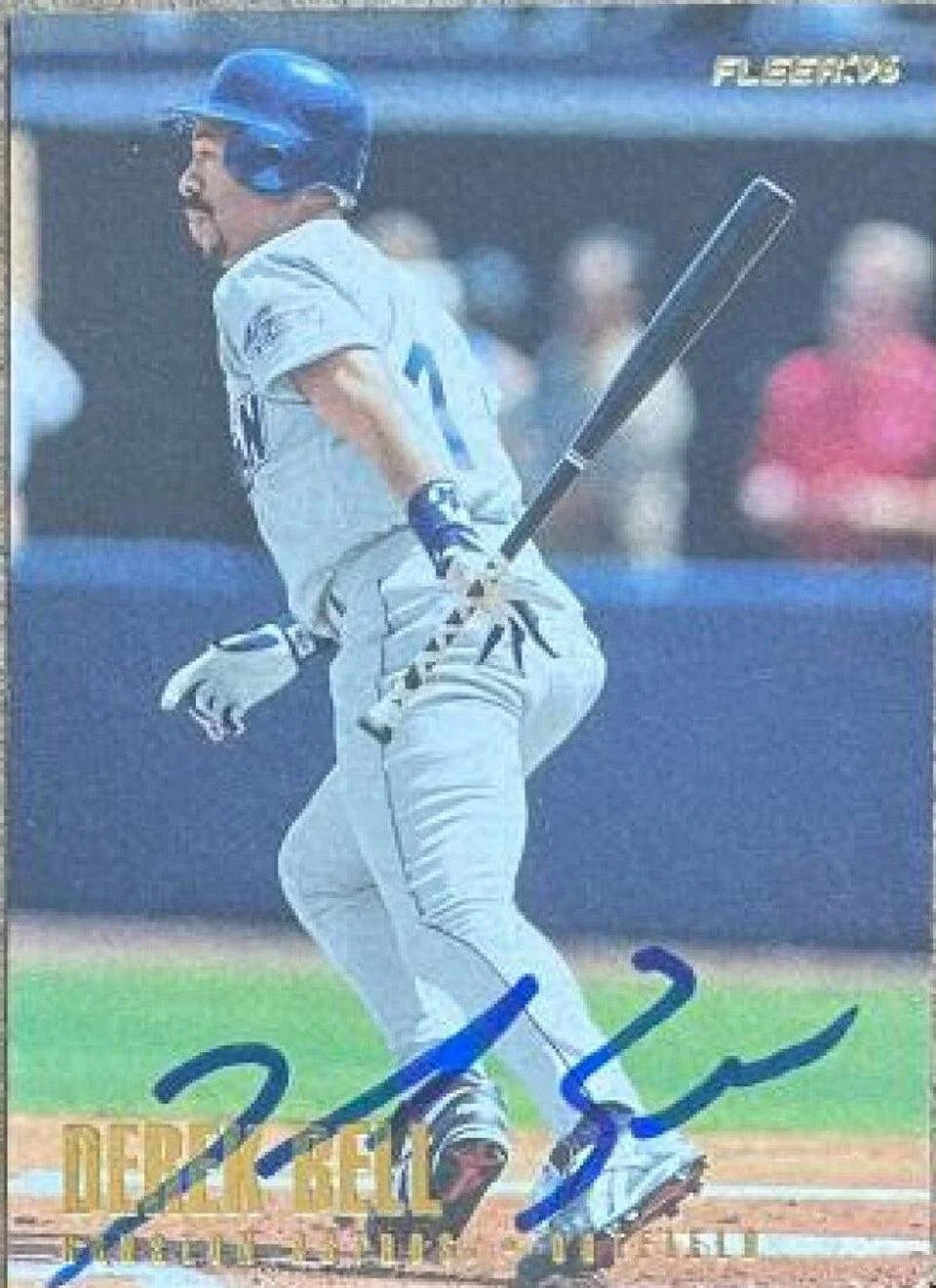 Derek Bell Signed 1996 Fleer Baseball Card - Houston Astros
