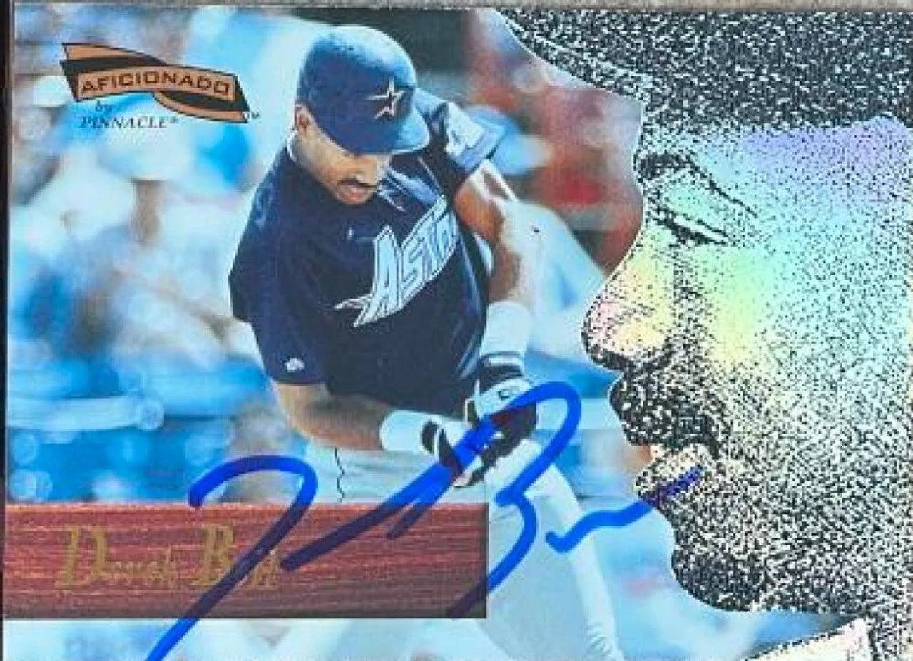 Derek Bell Signed 1996 Pinnacle Aficionado Baseball Card - Houston Astros