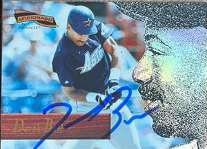 Derek Bell Signed 1996 Pinnacle Aficionado Baseball Card - Houston Astros - PastPros