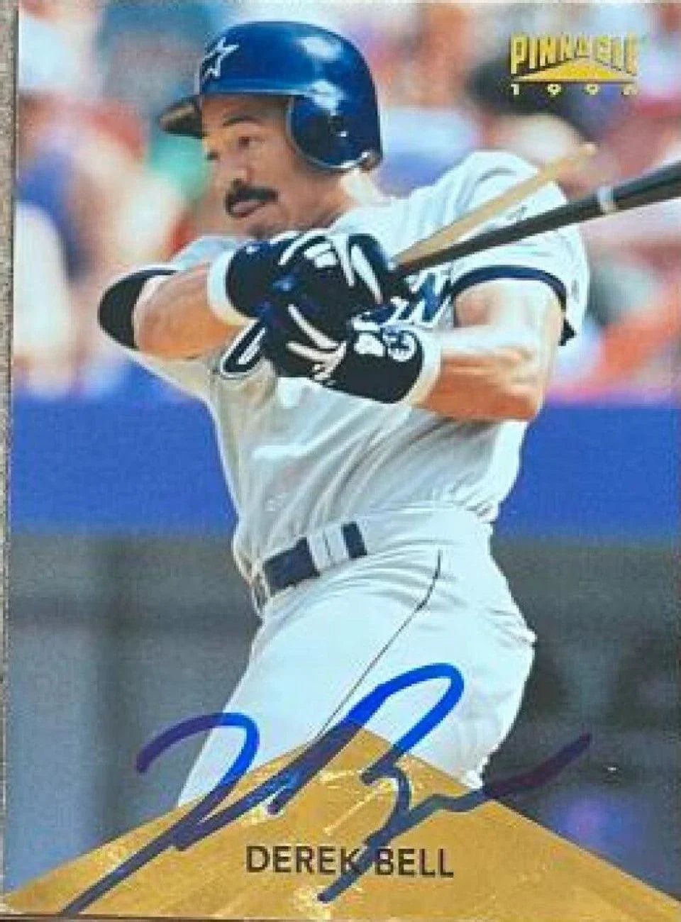 Derek Bell Signed 1996 Pinnacle Baseball Card - Houston Astros