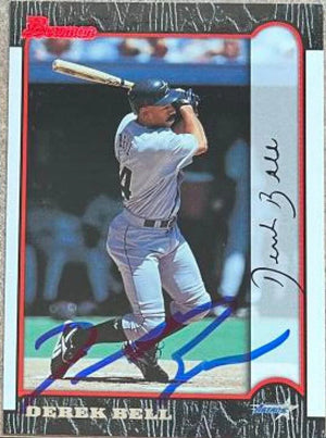 Derek Bell Signed 1999 Bowman Baseball Card - Houston Astros
