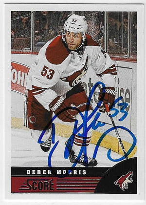 Derek Morris Signed 2013 - 14 Score Hockey Card - Phoenix Coyotes - PastPros