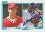 Derrick May Signed 1990 Fleer Baseball Card - Chicago Cubs